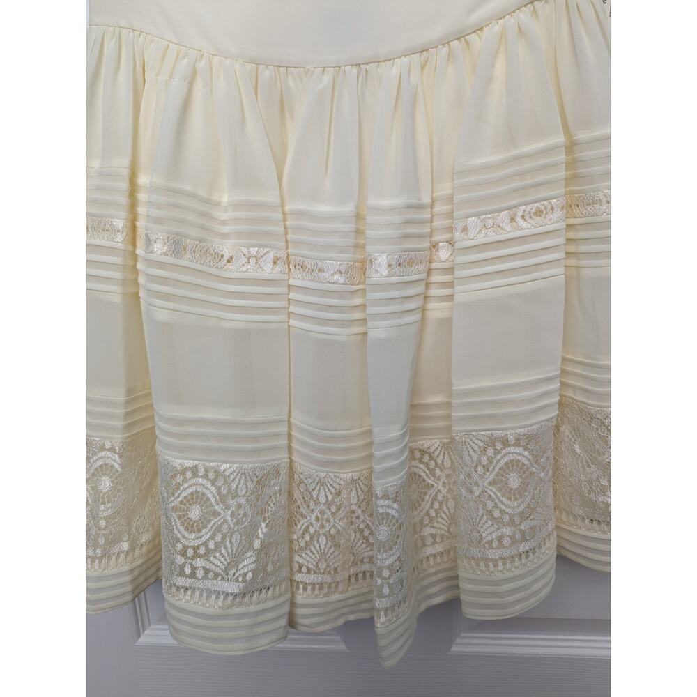 Alice By Temperley Skirt Lace Pleated Ivory Cocktail Party Bridal Shower Date - Picture 2 of 11